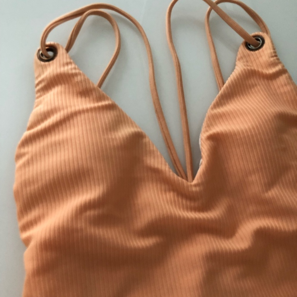 Pacsun Ribbed Peach One Piece - Picture 2 of 7